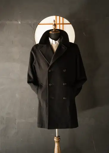 90’s agnes b. homme cashmere blend wool p coat