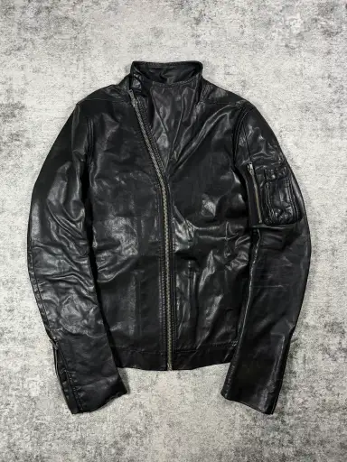 SS10 Rick Owens “Release” Black Calf Leather Slave Jacket