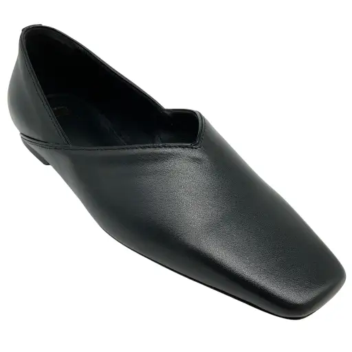 Toteme Black Leather The Everyday Flats