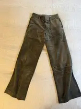 Comoli Piped Stem Corduroy Trousers Size 3 US 30 Green Made in Japan