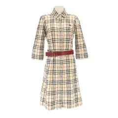 バーバリー ブルーレーベル チェック ワンピース FM512-225 レディース ベージュ BURBERRY【中古】 【アパレル・小物】