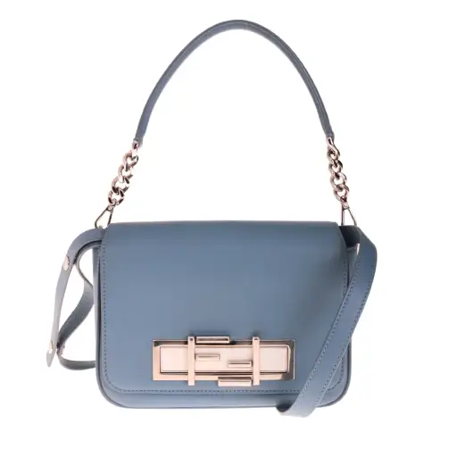 Bolsa Fendi 3Baguette Couro Azul