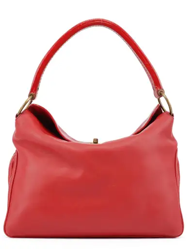 Fall 2003 Red Calfskin Turnlock Hobo Bag