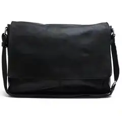 COACH F71726 Sullivan Messenger In Smooth Leather サリバン / コーチ フラップ式 牛革 メッセンジャーバッグ シボ革 シュリンクレザー ブラック 黒 ショルダーバッグ メンズ