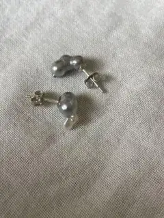 nikke baby pearl ピアス(ブルーグレー)