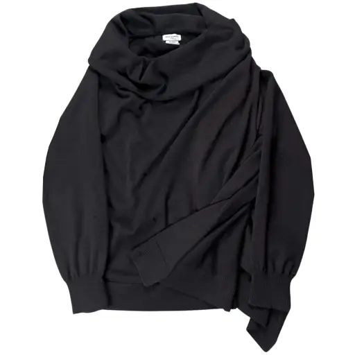 Dries Van Noten Layered Wrap Around Drape Sweater