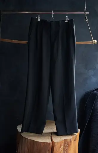 Yohji Yamamoto D'URBAN A.A.R Super Black Kindwear Wool Slacks