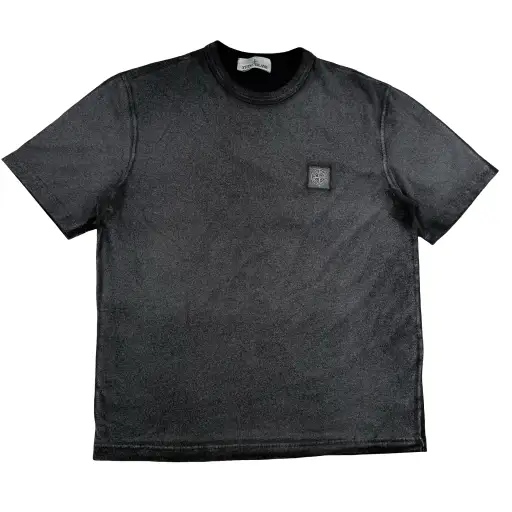 Stone Island 2026 Charcoal Hand Sprayed Cotton Reflective T-shirt - Large