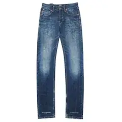 美品 RAF BY RAF SIMONS ラフバイラフシモンズ スキニー デニム パンツ ジーンズ ジーパン Gパン スリム 28 インディゴ ブルー メンズ 古着 中古 USED