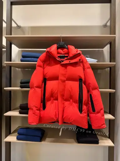 Zegna Red Mens Puffer Down Jacket