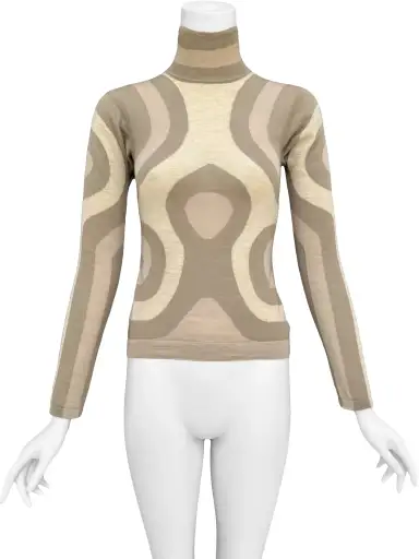 Alexander McQueen 2009 Colorblock Cashmere Knit Top