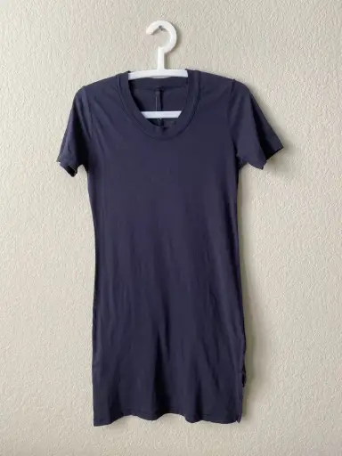 Silent by Damir Doma Long Blue Cotton T-Shirt