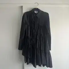 Jean Paul GAULTIER FEMME 長袖 フリル ワンピース 黒