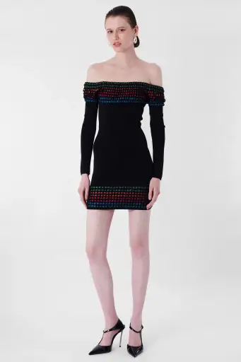 Vintage 1990's Black Contour Bodycon Dress