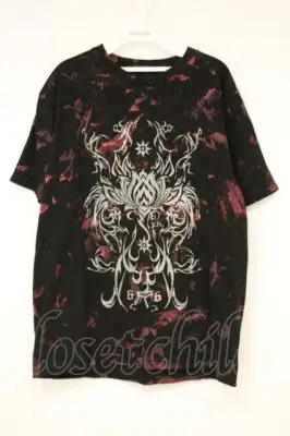 h.NAOTO / Lotus Dropping T-SH　Tシャツ  ブラック O-26-10-10-039-HN-TO-OW-OS