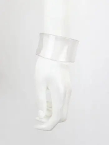Maison Martin Margiela 6 clear plexiglass cuff bangle — 1998/2004