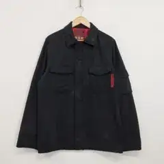 291295=HOMME ウール ミリタリージャケット 3 赤差し色 フェード