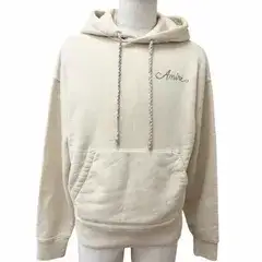 極美品 AMIRI アミリ 26SS AMTOJR1171 MA クアッド チェッカーボード フーディー プルオーバーパーカー ベージュ XS イタリア製 正規品