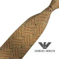 Giorgio Armani 波&ドット柄 高級ネクタイ アルマーニ mn216
