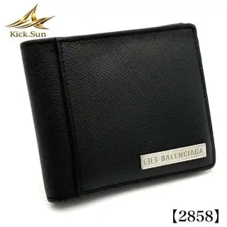バレンシアガ 折財布 カーフ メタルプレートロゴ スクエア ブラック 2858 バレンシアガ(BALENCIAGA)のメンズのファッション小物(折り財布)の商品詳細ページへのリンク