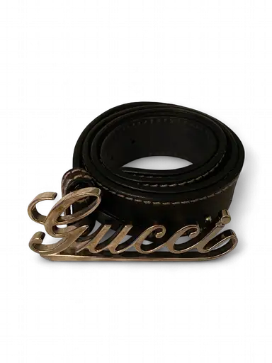 Worn Carefully Gucci Men's Fashion Accessories Belts - Leather Black Second Hand Premium & Luxury