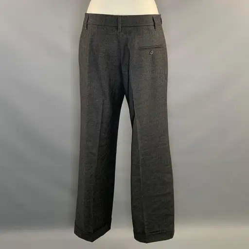 BRUNELLO CUCINELLI Size 6 Grey Wool & Cashmere Straight leg Dress Pants