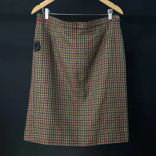 BURBERRY Pollera Media Pierna Varios Pied De Poule Talle 42