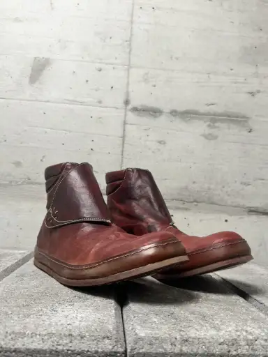 A Diciannoveventitre Burnt Red Leather Boots
