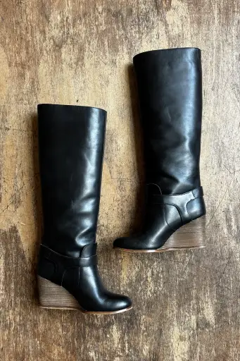 MM6 MAISON MARTIN MARGIELA WEDGE HEEL BOOTS
