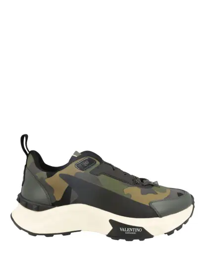 True Act Patterned Leather Sneakers