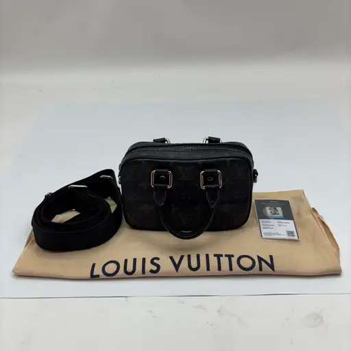Louis Vuitton Nano Porte Documents Voyage Monogram Eclipse Purse