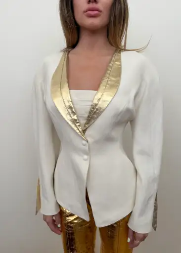 Thierry Mugler 1980s Lamé Blazer