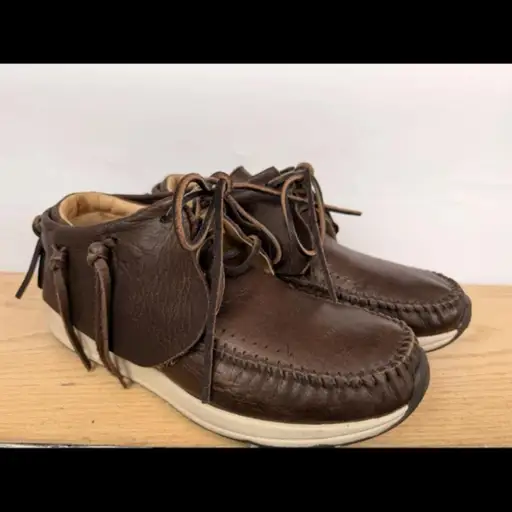 Visvim Shaman Folk Moccasin FBT Size 8 Brown Leather