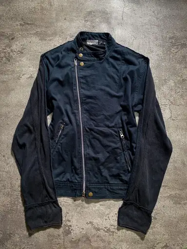 Chom'nose 2000s Asymmetric Hybrid zip moto jacker