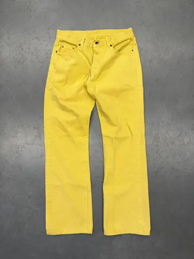 GUCCI BY TOM FORD ERA STRAIGHT LEG DENIM JEANS - MUSTARD YELLOW