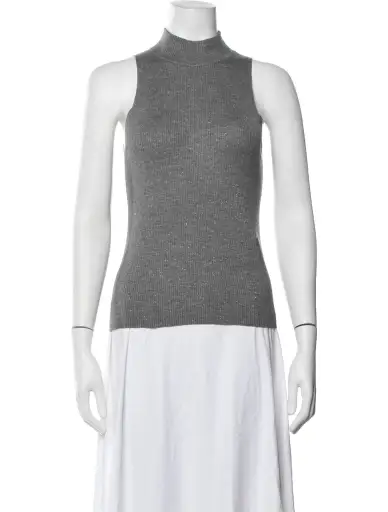 Cashmere Mock Neck Top w/ Tags