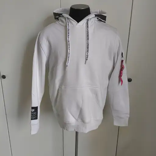 Alpha Industries Kapuzenpullover Weiss Grösse XL