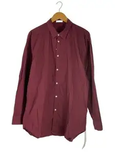ATON◆COTTON LAWN OVERSIZED SHIRT/6/コットン/ボルドー/無地/BLAGGM0401