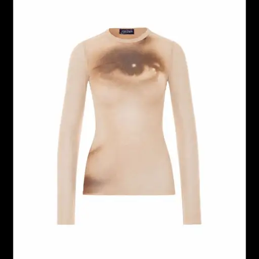 Jean Paul Gaultier Women The Face Print Long Sleeves Top