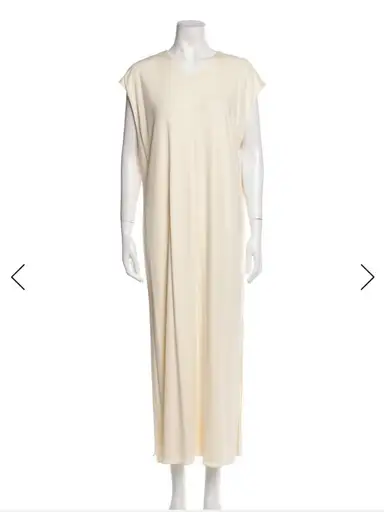 Khaite cream oversized tunic dress