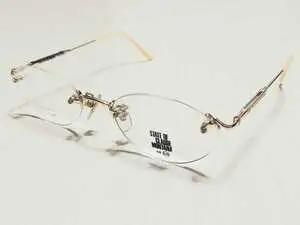 新品　クロードモンタナ　日本製　メガネ　眼鏡　高級感　オシャレ　上品　ツーポイント　綺麗 ゴールド