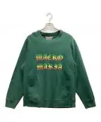 WACKO MARIAワコマリア）の古着「フロントロゴ裏起毛クルーネックスウェット」｜グリーン
