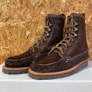 YUKETEN BEAMS Maine Guide Boots 6.5 コラボ 別注 限定 ハラコ レザー Brown Hair