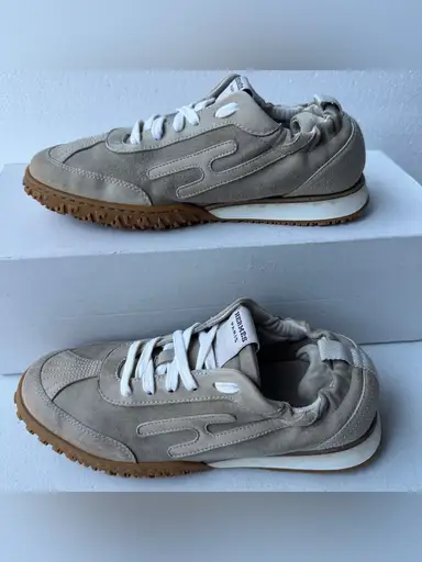 Authentic HERMES PARIS JET SNEAKERS NV3 242153Z 365 Gray Women’s US Size 6.5