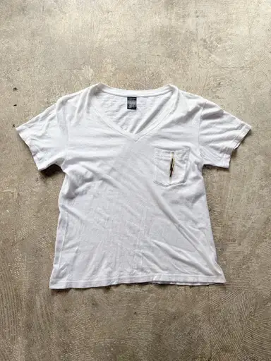 NUMBER (N)INE 07SS “High Street” Ortega Embroidery Pocket V-neck Tee　/ 2