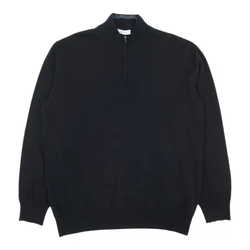 Zegna Black 1/4 Zip Knit Size 3XL