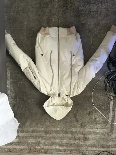 Rick Owens Retracable Hood Flight Bomber Down Jacket