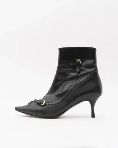 2000s FENDI Black Ankle Charm Booties (35.5)