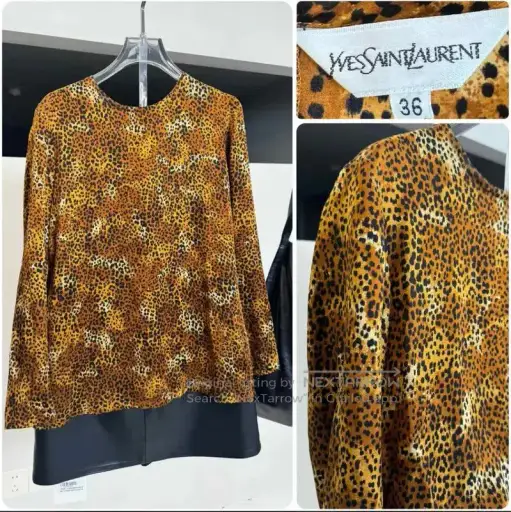 Yves Saint Laurent Colorful Silk Women's Shirt .