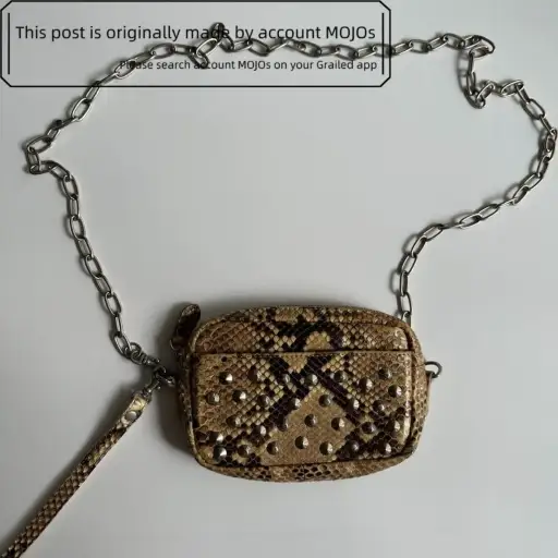 Junya Watanabe SnakeSkin Rivet Shoulder Bag mojos0034